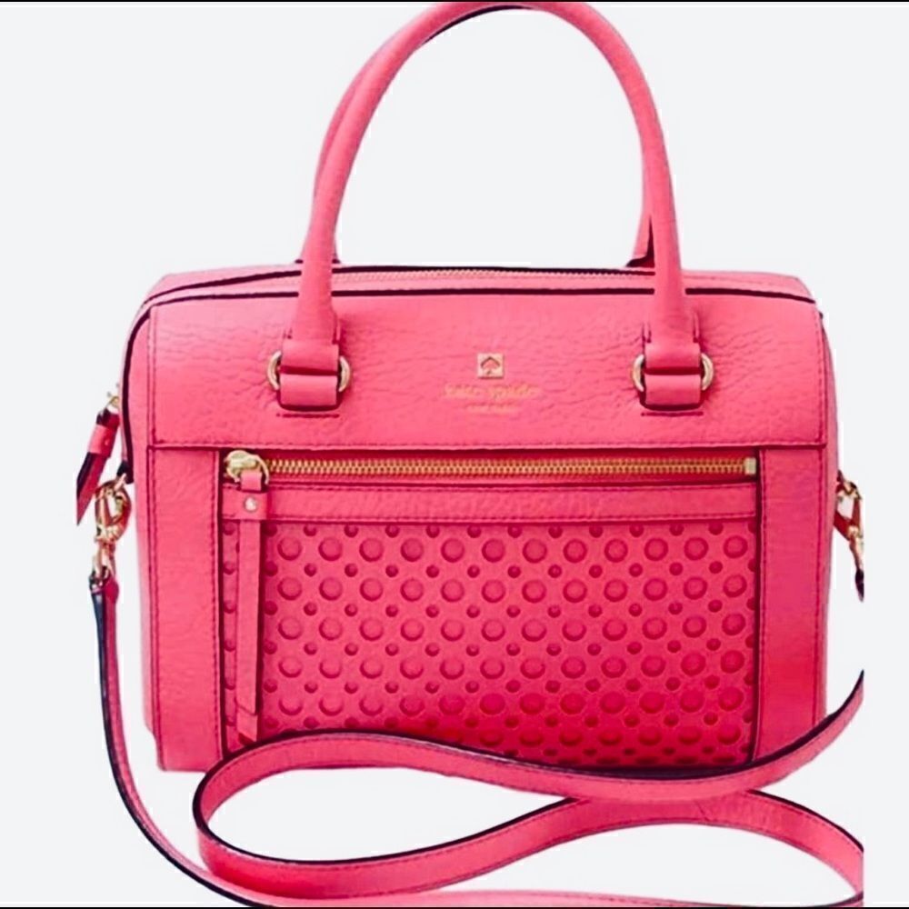 ♠️ NWT Vintage Kate Spade Delaney Perri Lane Bubbles satchel in Cabaret Pink - Picture 7 of 14